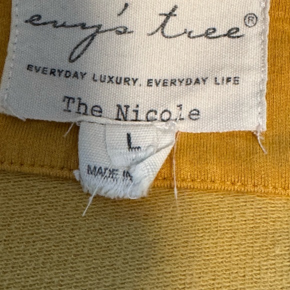Evy’s Tree The Nicole Hooded Open Cardigan W/Diagonal Pockets Golden Sunset, L - Picture 6 of 10